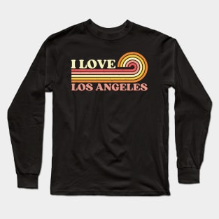 Retro Vintage Sunset I Love Los Angeles USA State Long Sleeve T-Shirt